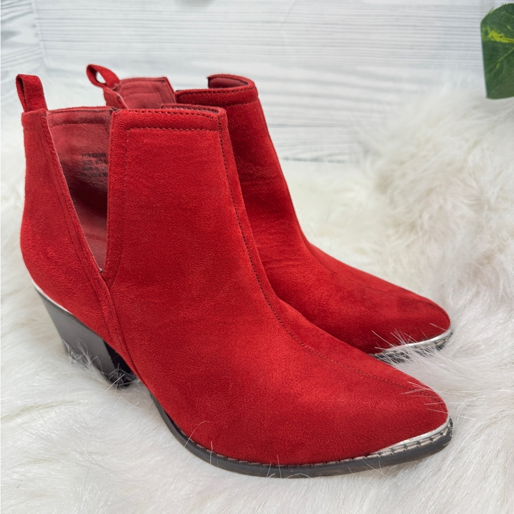 Journee collection Issla red booties 8.5 nwt - Picture 3 of 8